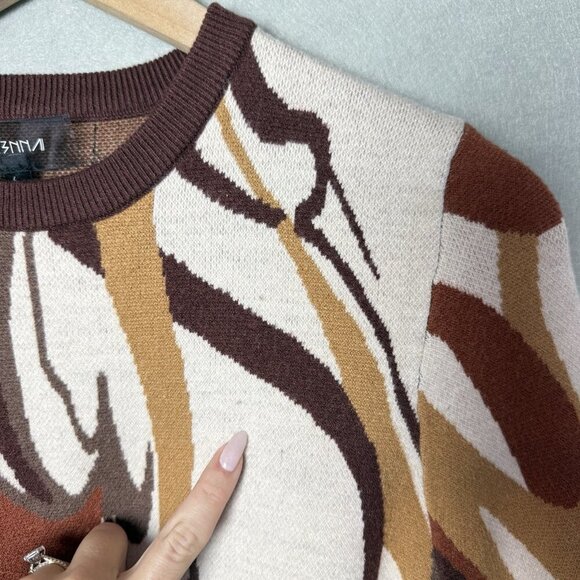 4Sienna Cicille Long Sleeve Sweater Dress Cut Out and Tie Back Details Fall L - Picture 6 of 8